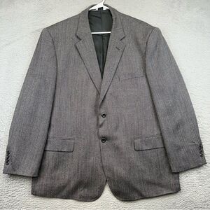 Joseph Feiss Blazer Mens 50R Gray Lambs Wool 2‎ Button Business Casual Office